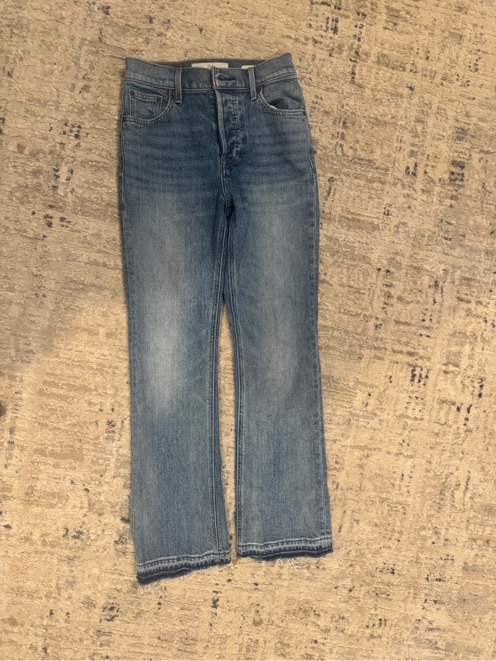 Aritiza Denim Forum Women's Size 23 The Bailey High Rise Crop Flare Jeans
